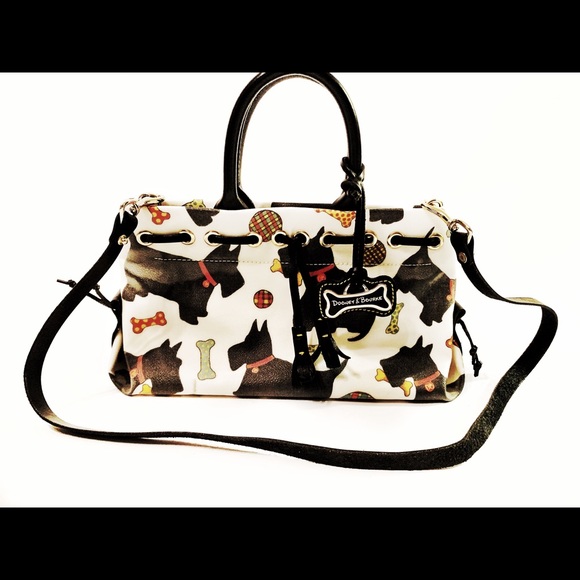 Dooney & Bourke Handbags - Dooney & Bourke Scottie Dog Tassel Handbag white